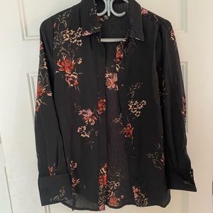 Lily Morgan floral blouse size Small